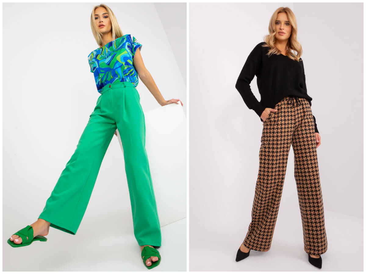 Fashionable wide leg pants – who do they suit and what to wear them with?