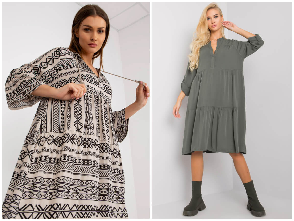 Oversized boho dress – a cut that will come in handy at any time of the year