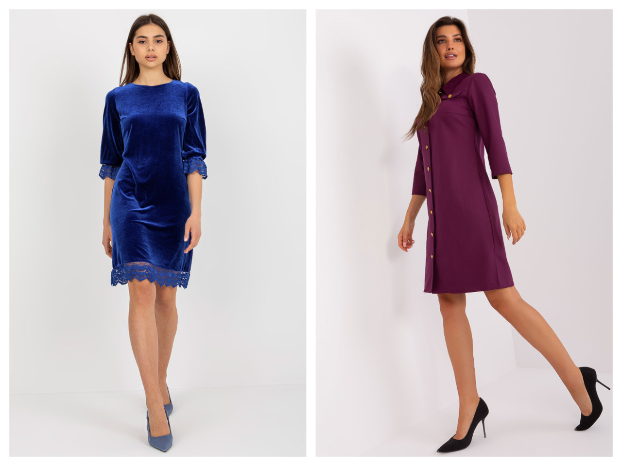 Fashionable cocktail dress for the autumn/winter season