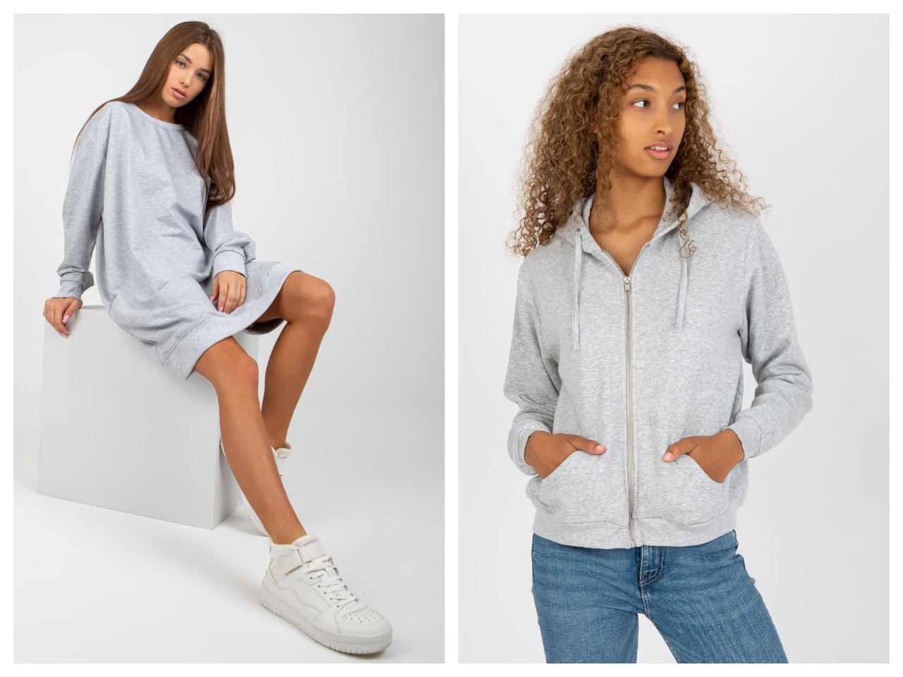 Gray basic sweatshirt – fashionable minimalism at its best