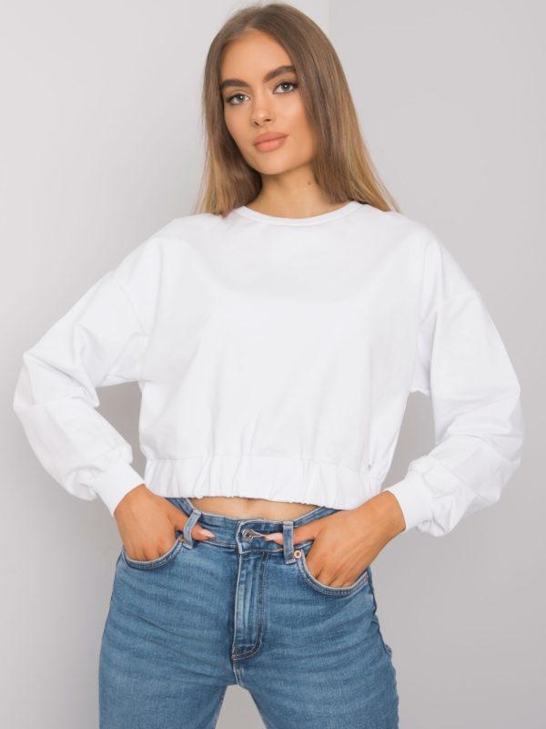 Wholesale Elain Cotton Women's White Sweatshirt