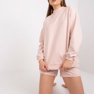 Wholesale Basic cotton sweatshirt light pink