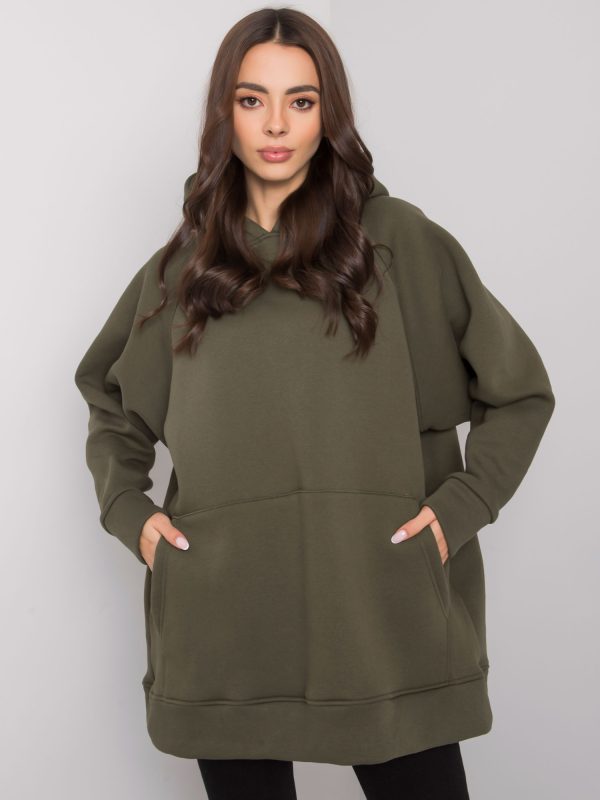 Wholesale Khaki kangaroo sweatshirt for women Selita