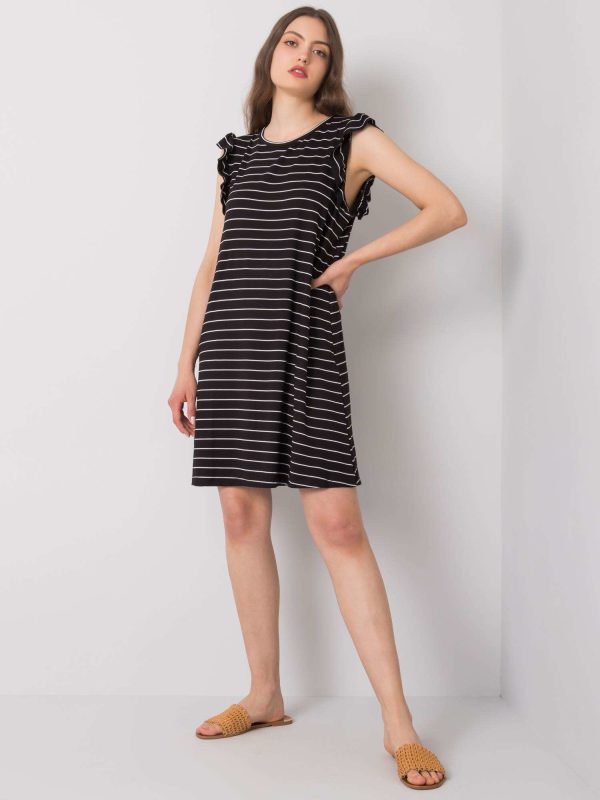 Wholesale Black striped dress Reva RUE PARIS