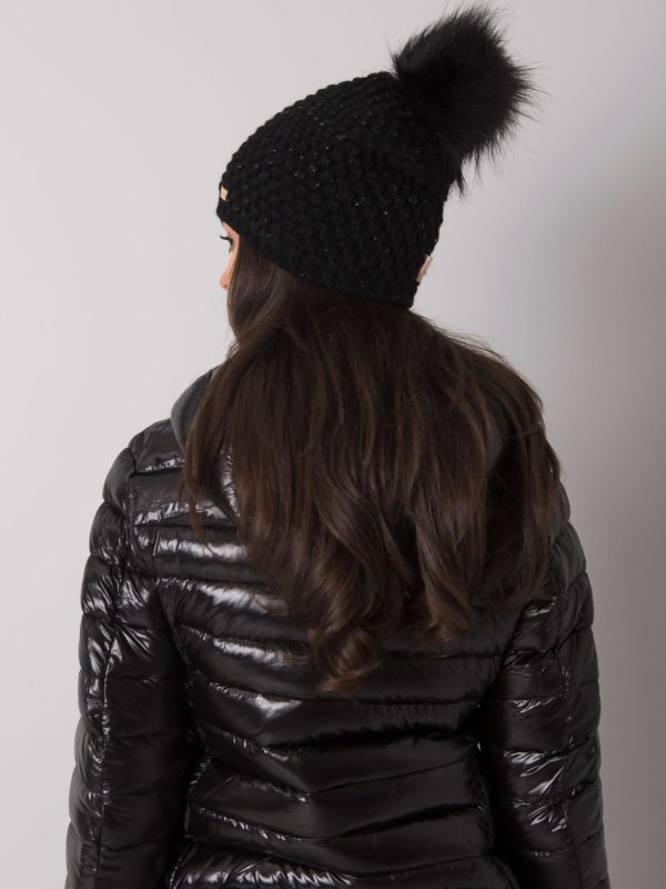 Wholesale Black Winter Hat with Tassel