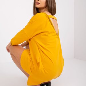 Wholesale Pale orange sweatshirt dress Nova RUE PARIS