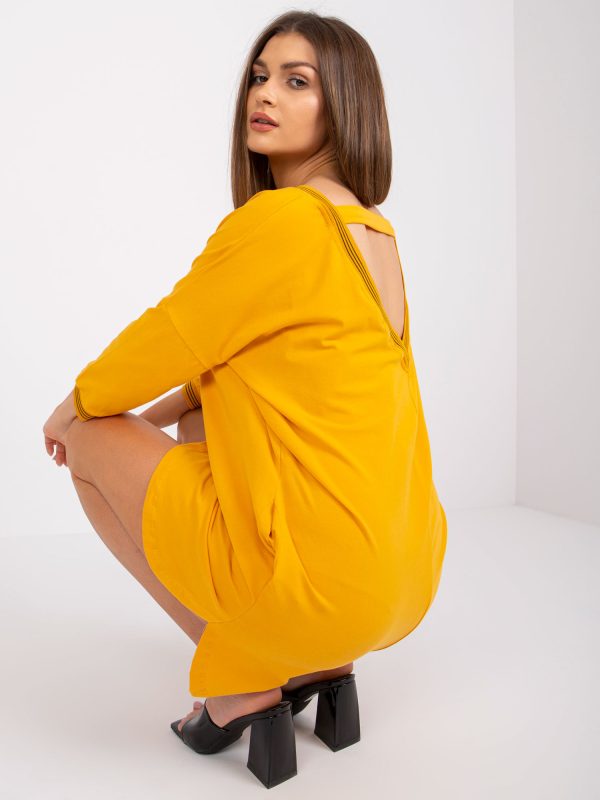 Wholesale Pale orange sweatshirt dress Nova RUE PARIS