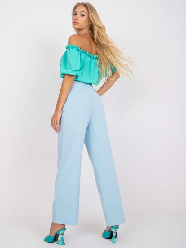 Wholesale Light blue women's suit pants RUE PARIS