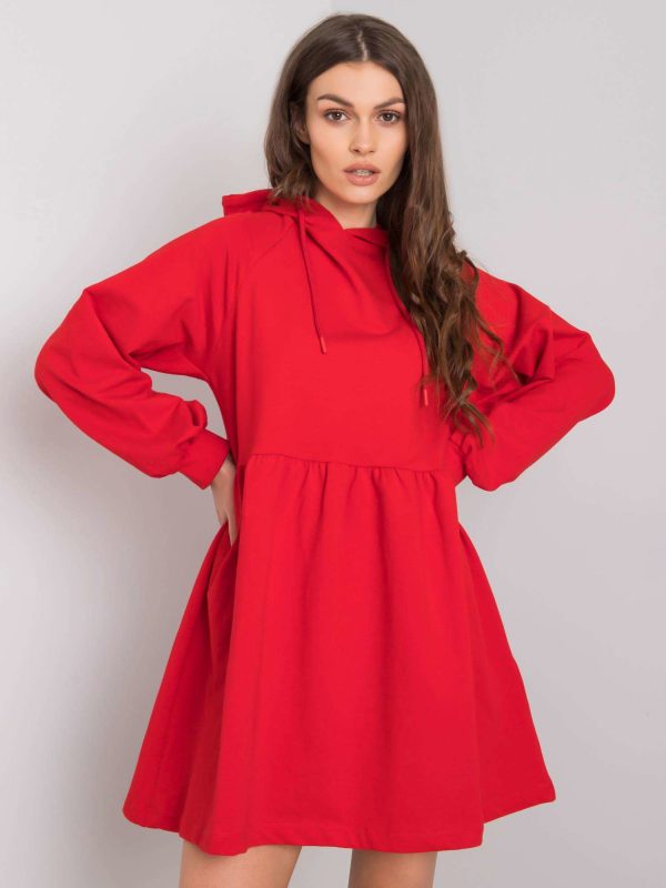 Wholesale Red dress with hood Sidorela RUE PARIS