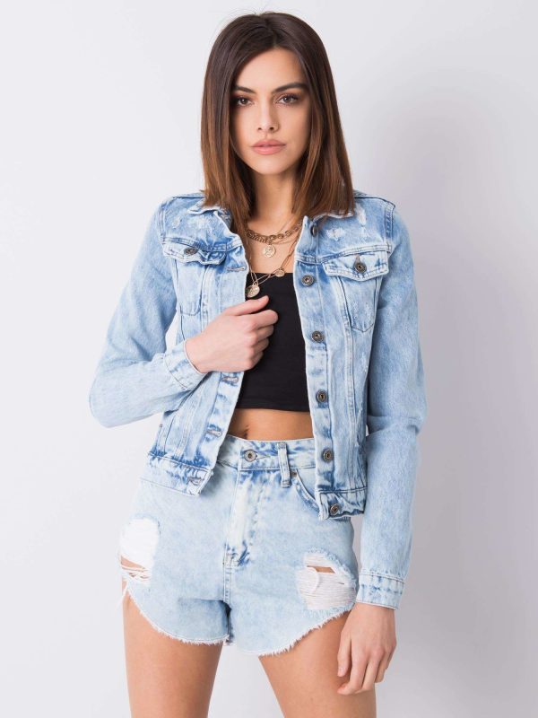 Wholesale Raquel RUE PARIS light blue denim jacket