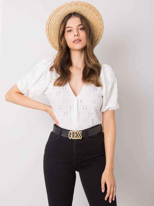 Wholesale White casual blouse Ysabel RUE PARIS