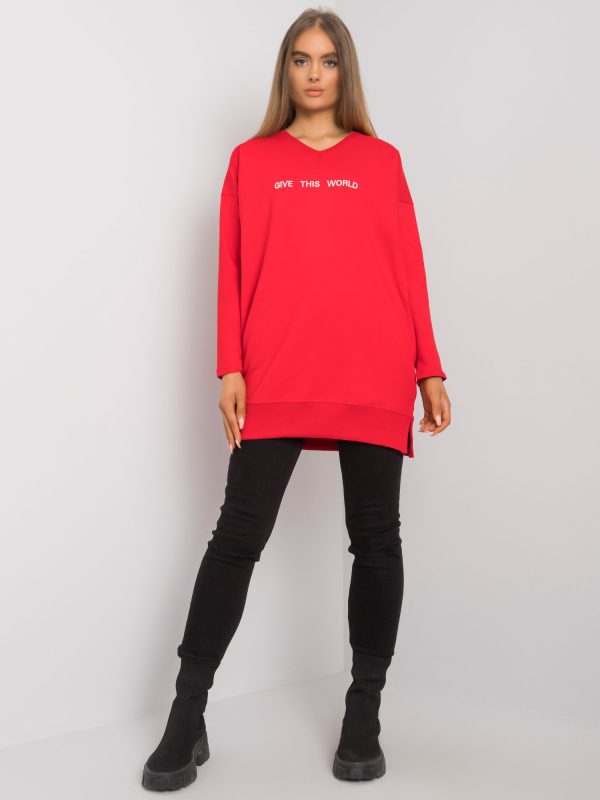 Wholesale Red tunic with the inscription Halifax RUE PARIS