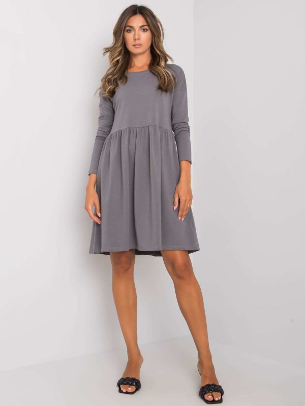 Wholesale Dark grey dress Vega RUE PARIS