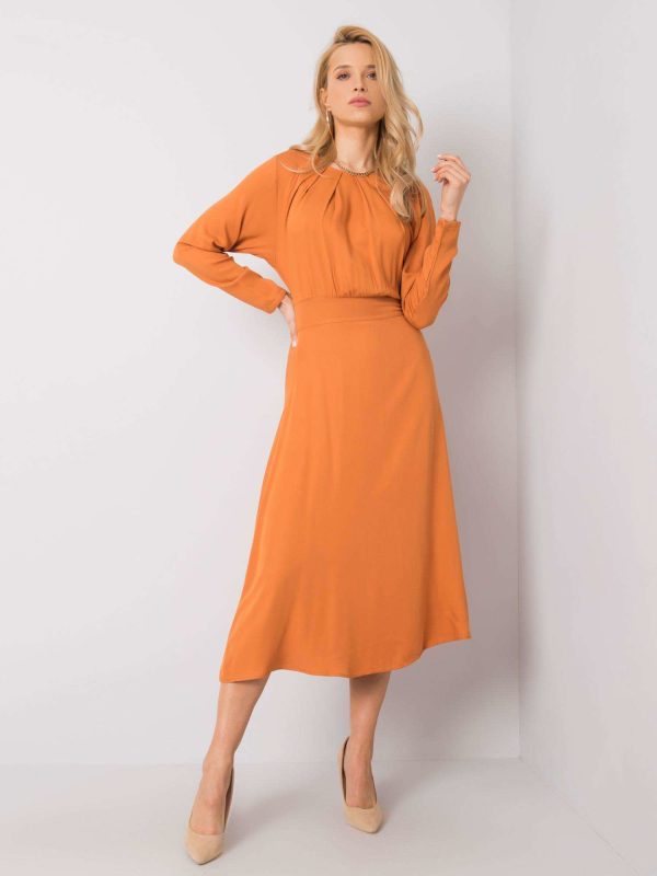 Wholesale Dark orange dress Savona RUE PARIS