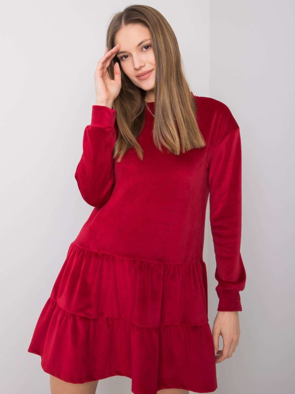 Wholesale Burgundy velour dress Candle RUE PARIS