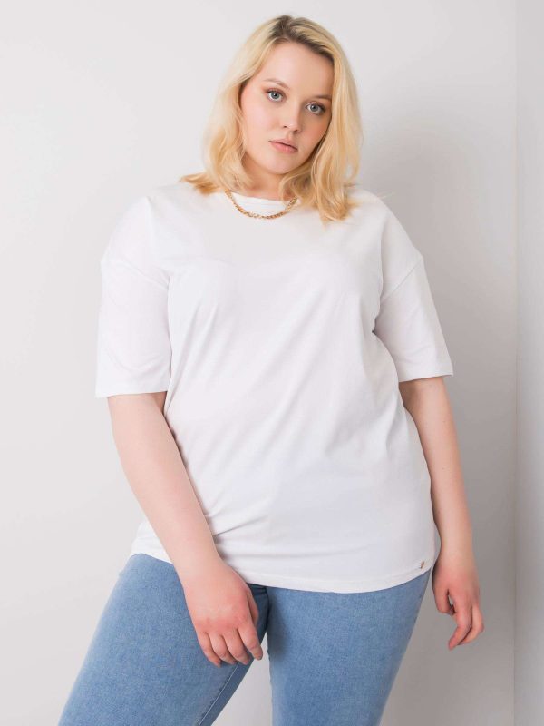 Wholesale White t-shirt plus size Gaia