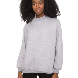 Wholesale Grey quilted sweatshirt Chloe