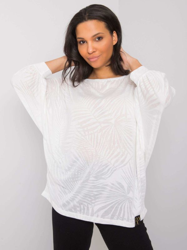 Wholesale White plus size blouse Louna RUE PARIS