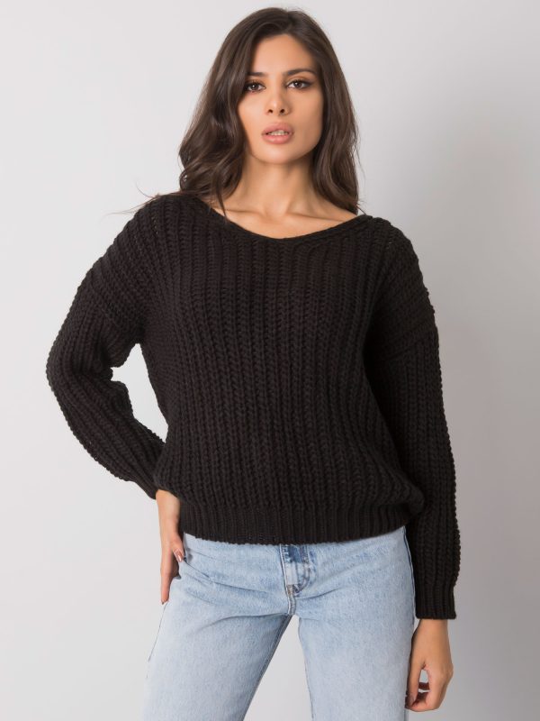 Wholesale Black knitted sweater Worthington RUE PARIS