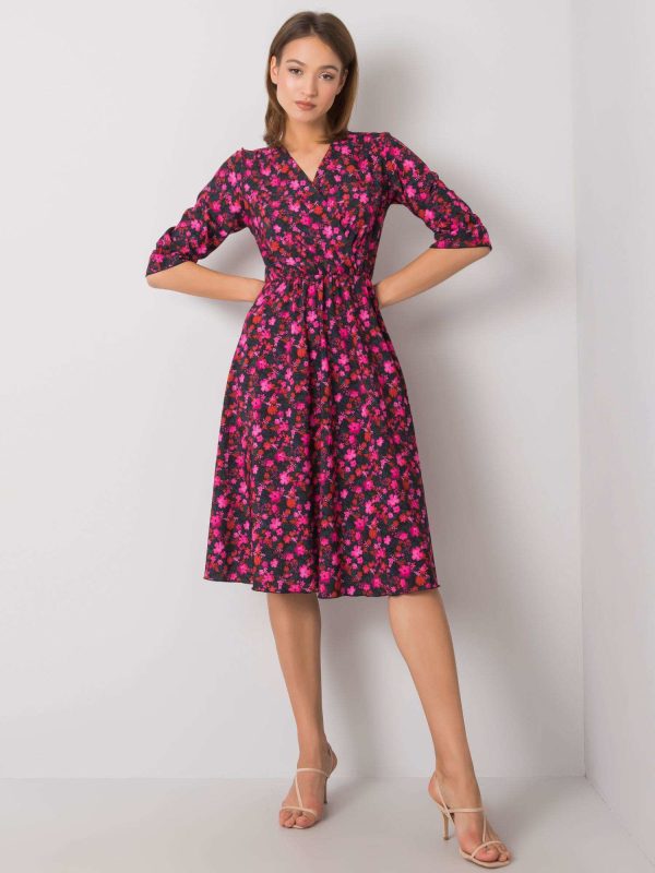 Wholesale Pink dress with prints Joelene RUE PARIS