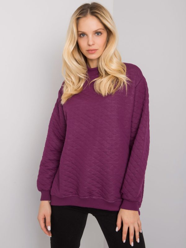 Wholesale Purple Quilted Sweatshirt Chloe