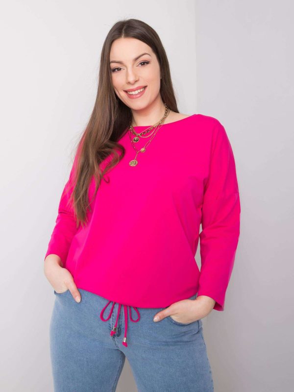 Wholesale Fuchsia plus size cotton blouse Sandy