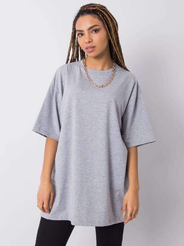 Wholesale Grey melange t-shirt Juliet RUE PARIS