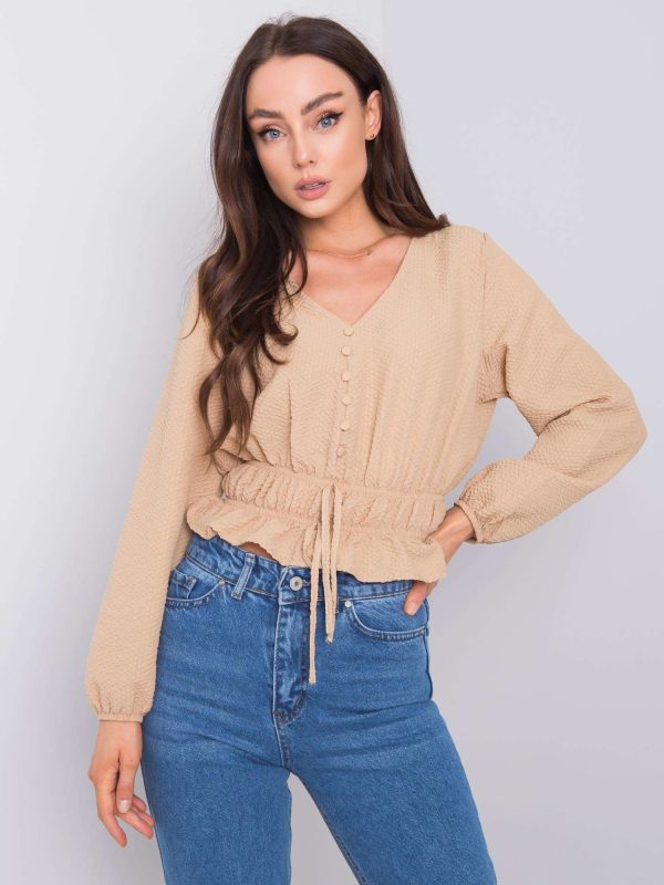 Wholesale Beige blouse Kristy RUE PARIS