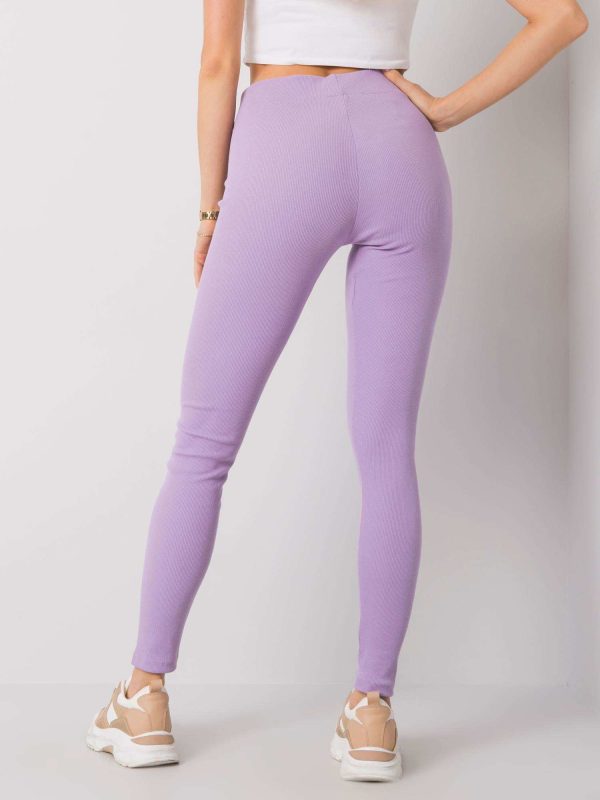 Wholesale Light Purple Vesper Ribbed Leggings