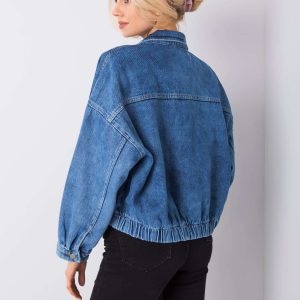 Wholesale Blue zipper denim jacket Jule RUE PARIS