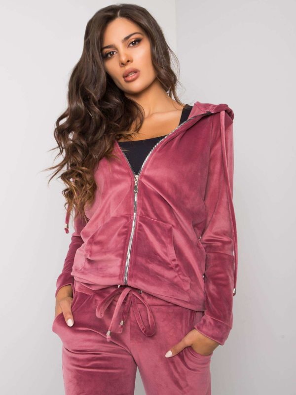 Wholesale Dirty pink velour set Roxe RUE PARIS