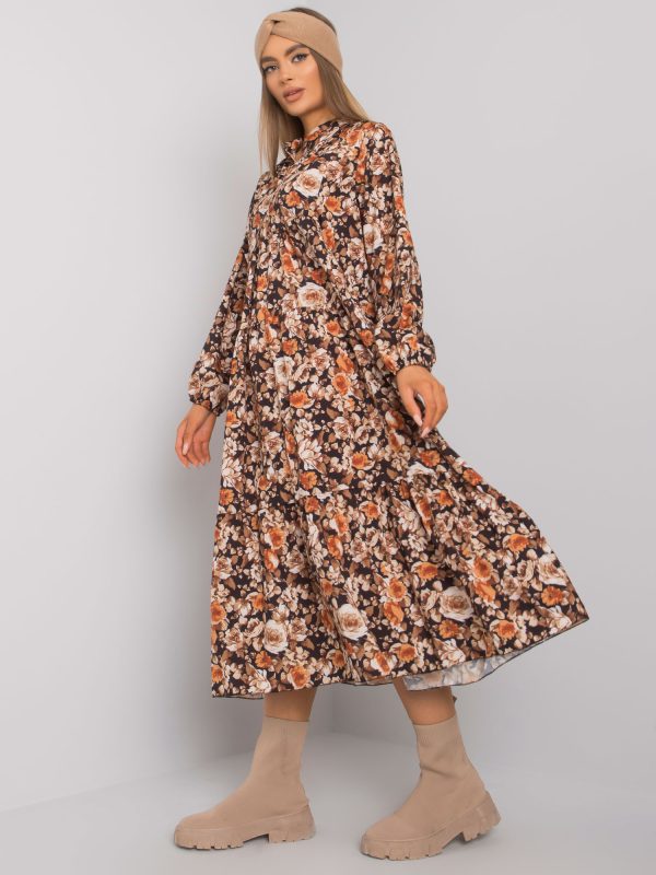 Wholesale Skye RUE PARIS Floral Dress Light Brown