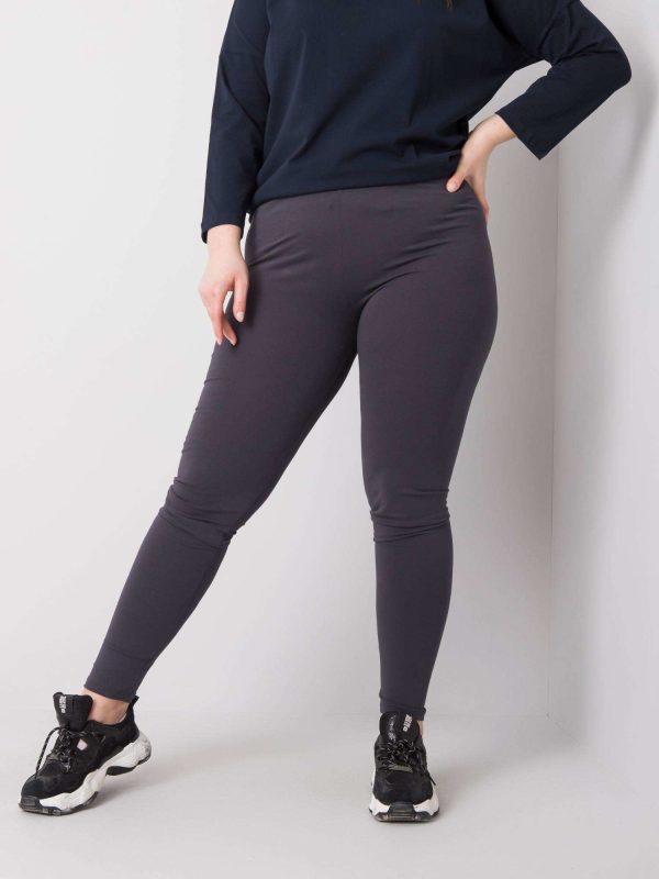 Wholesale Phoebe Graphite Plus Size Cotton Leggings