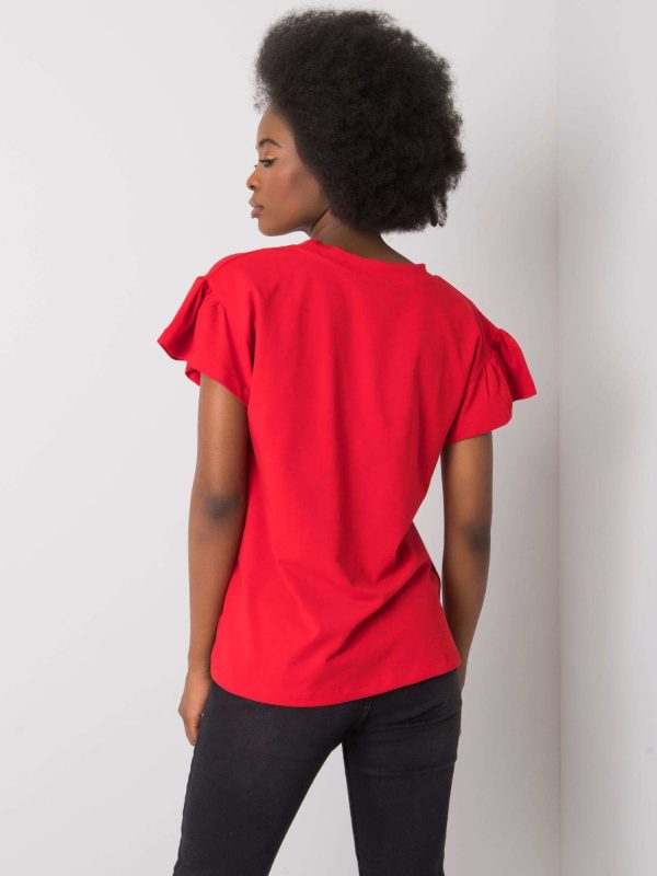 Wholesale Ansley RUE PARIS red cotton blouse