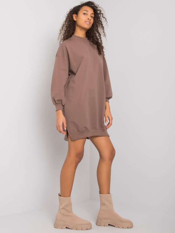 Wholesale Brown Women's Cotton Dress Maretta RUE PARIS