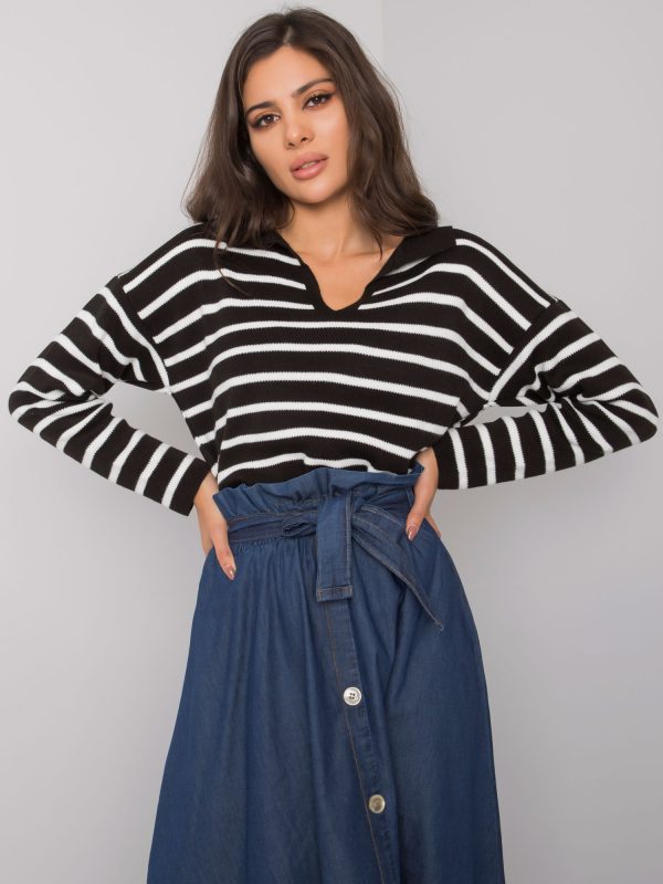 Wholesale Black striped sweater Evanston RUE PARIS