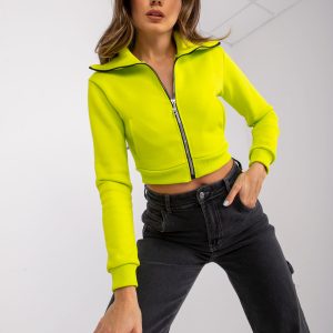 Wholesale Ann RUE PARIS lime short cardigan sweatshirt