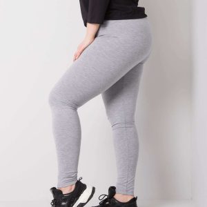 Wholesale Grey Melange Plus Size Cotton Leggings Phoebe