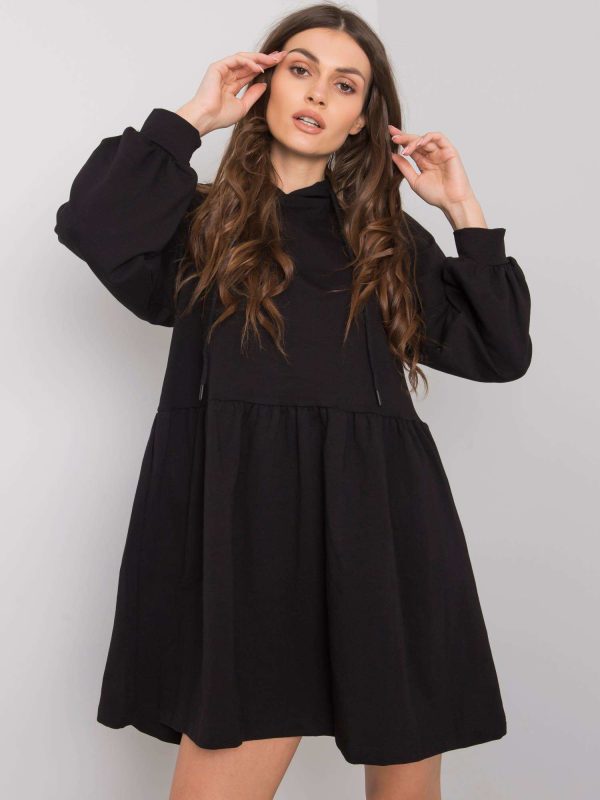 Wholesale Black dress with hood Sidorela RUE PARIS