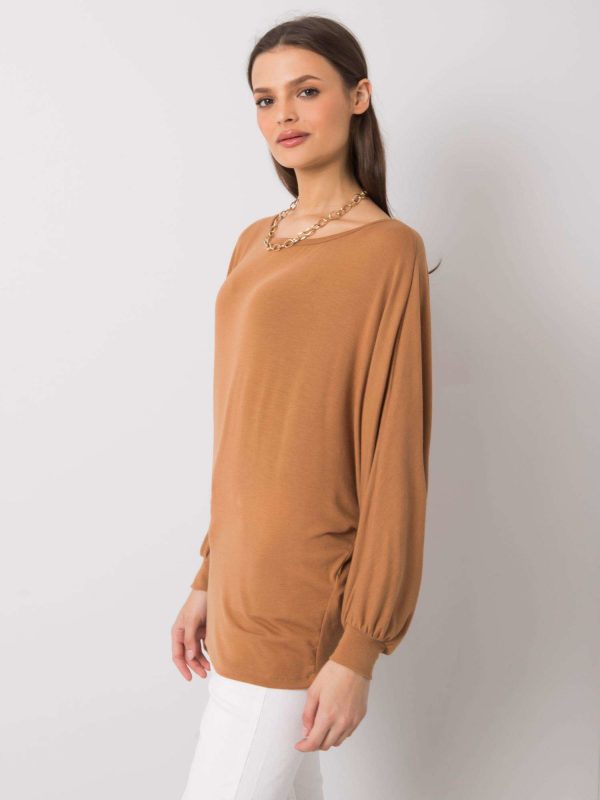 Wholesale Light brown oversized blouse Madelena RUE PARIS