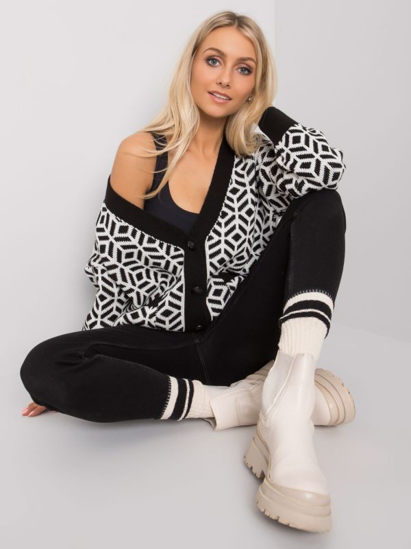 Wholesale Black and white cardigan Abrantes RUE PARIS