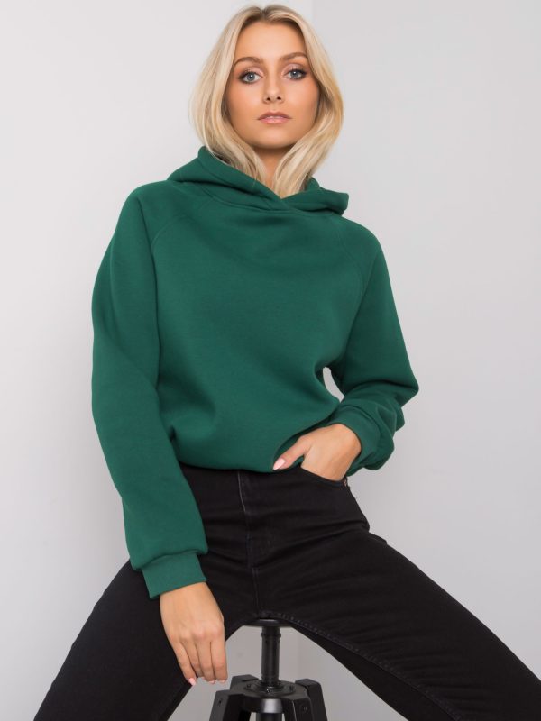 Wholesale Dark green sweatshirt Nicole