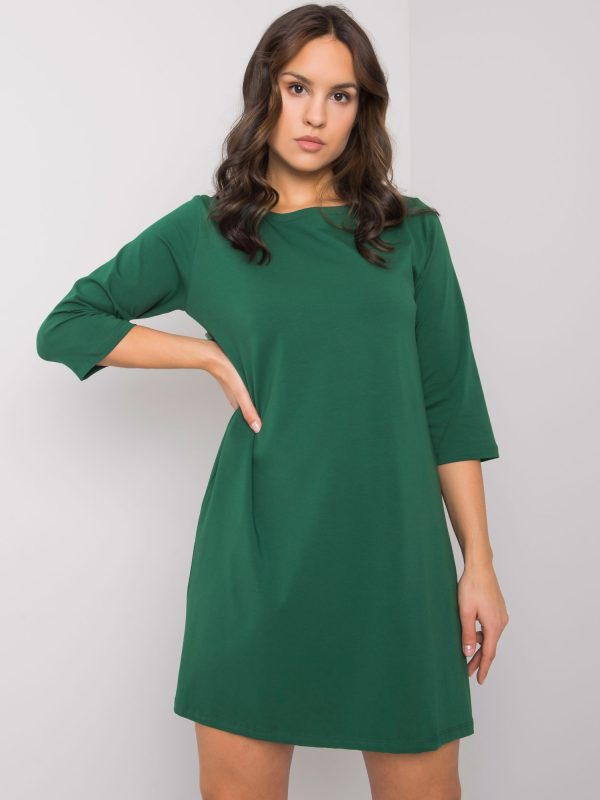 Wholesale Dark Green Women's Dress with Lace Jamelia RUE PARIS