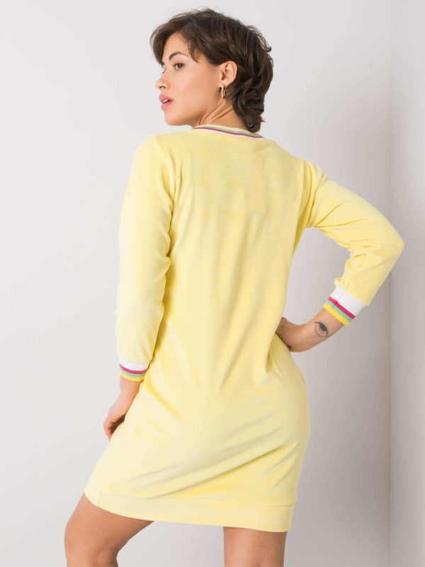 Wholesale Yellow velour dress Aspen RUE PARIS