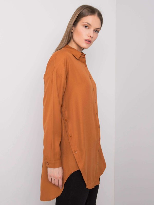 Wholesale Brown long shirt Zuri RUE PARIS