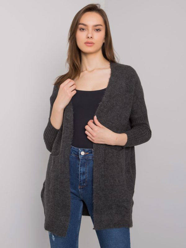 Wholesale Dark gray jumper with pockets Barreiro RUE PARIS