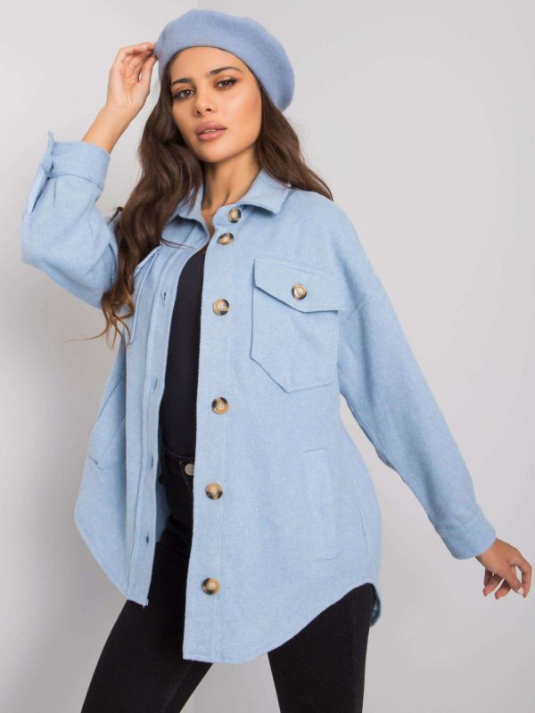 Wholesale Light blue shirt with Emsy pockets