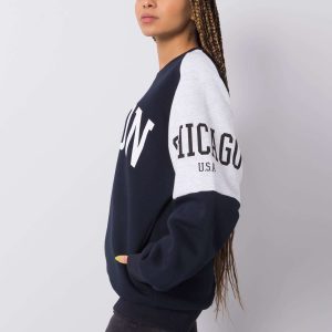 Wholesale Navy blue hoodie Letizia RUE PARIS