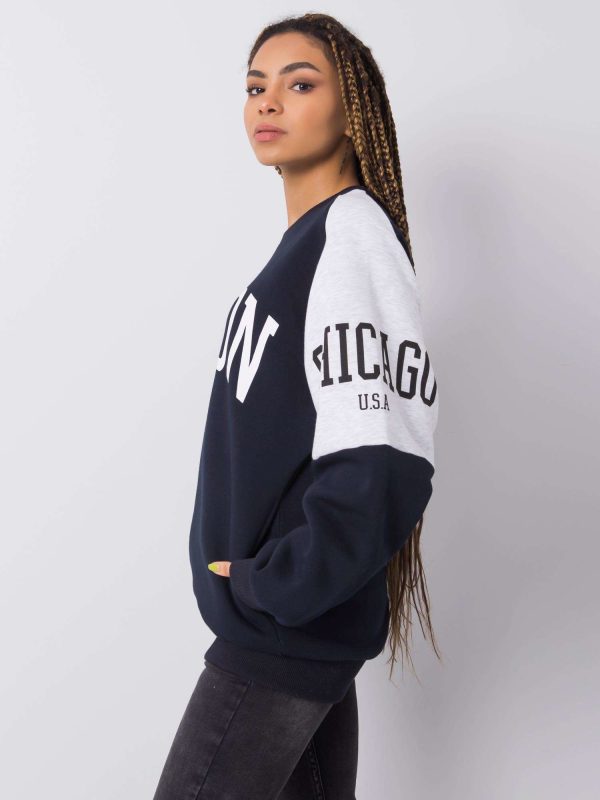 Wholesale Navy blue hoodie Letizia RUE PARIS