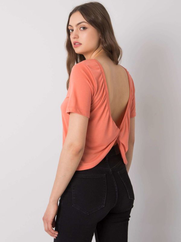 Wholesale Peach casual blouse Giselle RUE PARIS